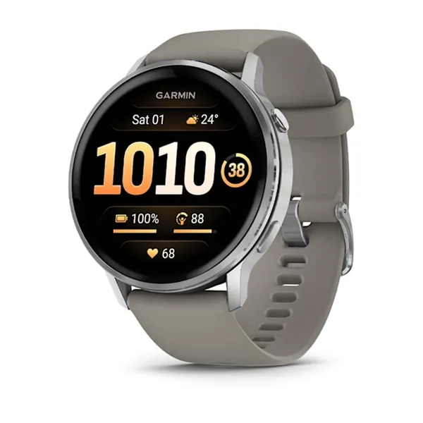 Умные часы Watch Garmin Venu 4 45 mm Silver with Silver Gray Silicone