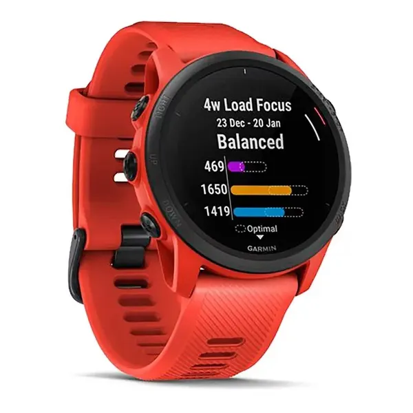 Умные часы Garmin Forerunner 745, GPS, AMOLED, круглые, красные
