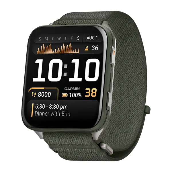 Умные часы Garmin Venu X1 Moss with Titanium Caseback and Moss ComfortFit Nylon Band