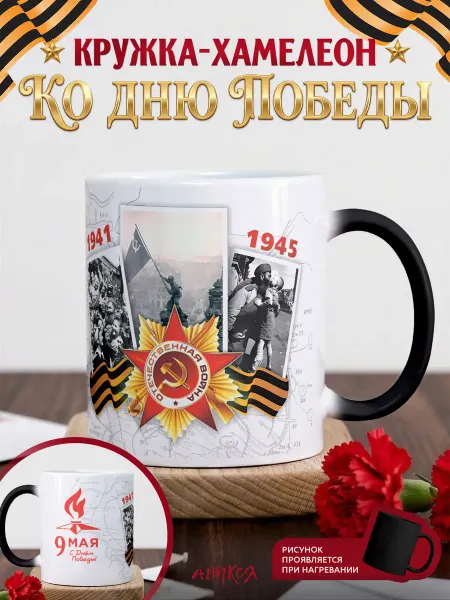 AniKoya Кружка подарочная хамелеон 9 мая