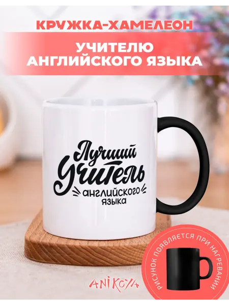AniKoya Кружка подарочная хамелеон для учителя английского