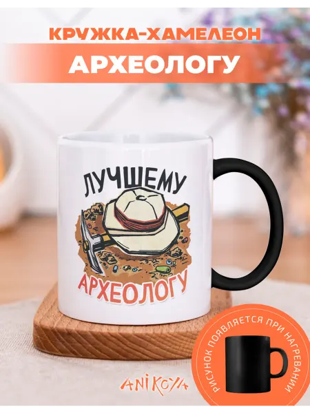 AniKoya Кружка подарочная хамелеон археологу