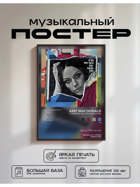 Postersbase Постер Amy Macdonald - Is This What Youve Been Waiting 50x70