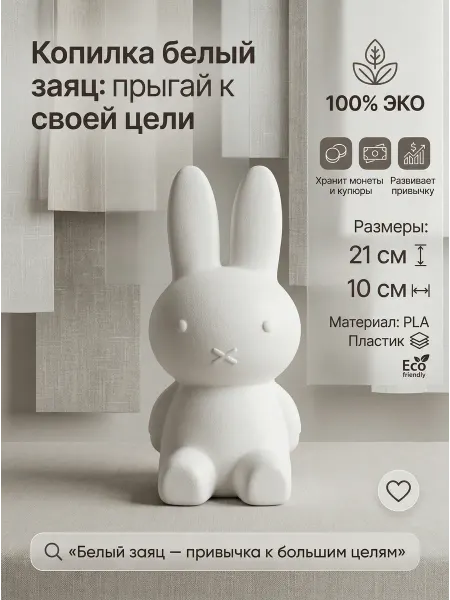 ACADEMY CAMPS Копилка для денег заяц