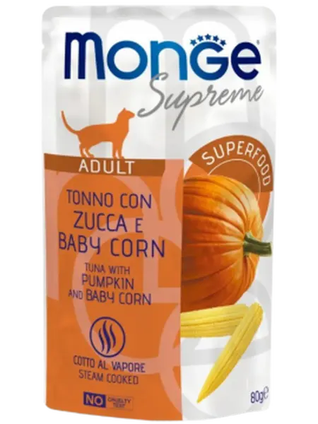 Monge Supreme с тунцом, тыквой и мини-кукурузой 80g