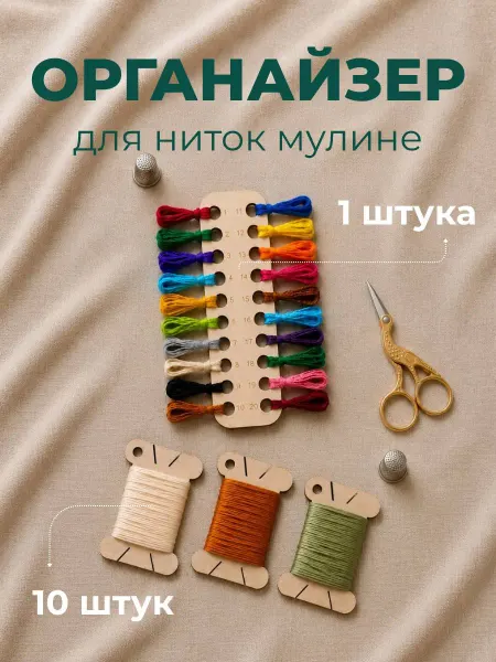 Happy to create Органайзер для вышивки ниток и бобинки для мулине