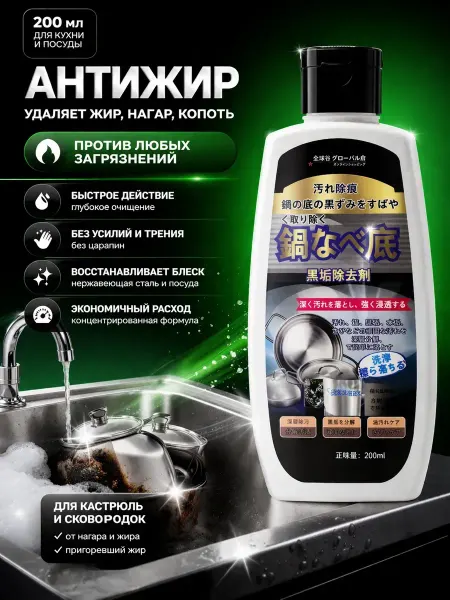 ТЕМА24 Антижир антинагар средство для чистки кастрюль 200мл