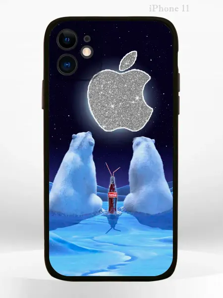 PRINTberries Чехол на iPHONE 11 с принтом новогодний apple bear