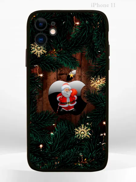 PRINTberries Чехол на iPHONE 11 с принтом новогодний apple