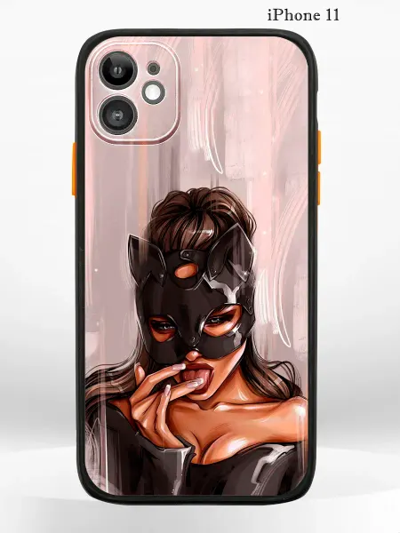 Чехол на iPhone 11 с принтом cat girl