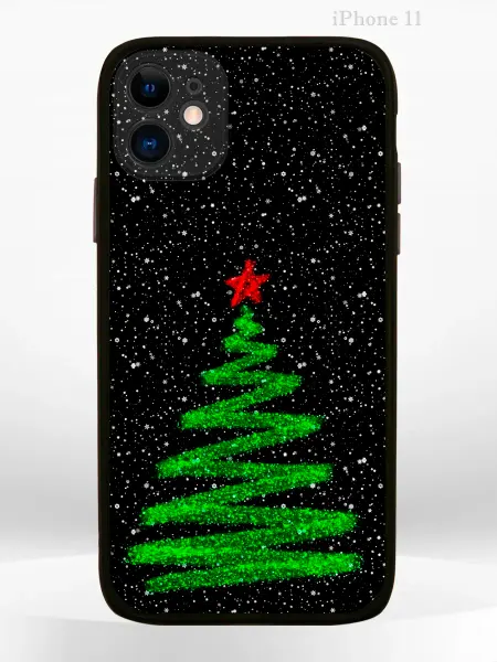 PRINTberries Чехол на iPHONE 11 с принтом новогодний Christmas tree