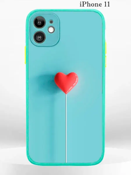 PRINTberries Чехол на iPHONE 11 с принтом сердечко Chupa Chups