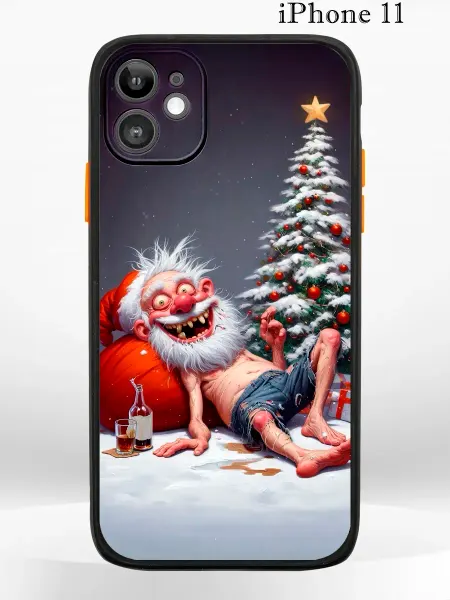 PRINTberries Чехол на iPHONE 11 с принтом новогодний Santa Claus
