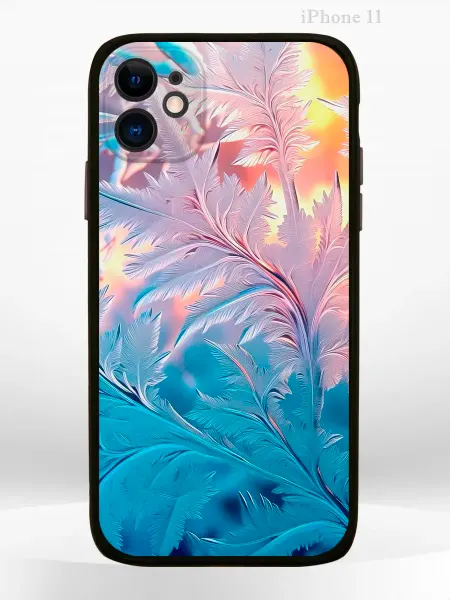 PRINTberries Чехол на iPHONE 11 с принтом новогодний hoarfrost