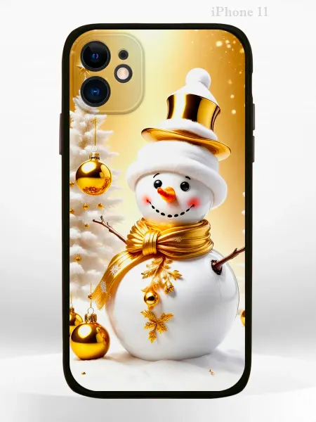PRINTberries Чехол на iPHONE 11 с принтом новогодний snowman