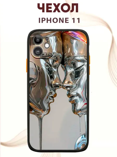PRINTberries Чехол на Iphone 11 с принтом лицо абстракция