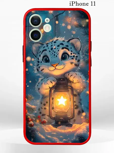 PRINTberries Чехол на iPhone 11 с принтом новогодний барс