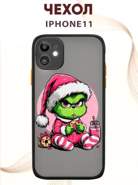 PRINTberries Чехол на iPhone 11 с принтом новогодний Гринч