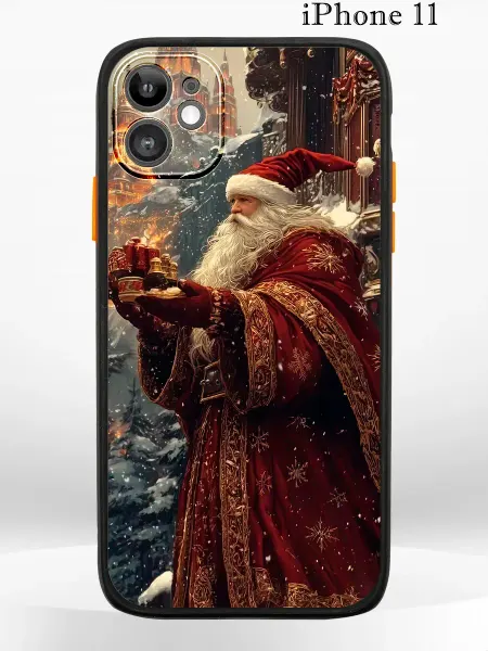 PRINTberries Чехол на iPhone 11 с принтом новогодний Дед Мороз