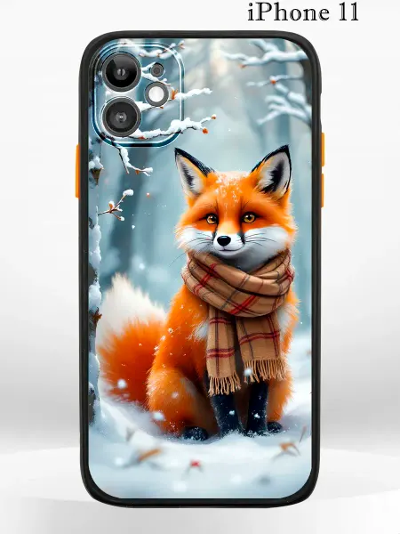 PRINTberries Чехол на iPhone 11 с принтом новогодний лис