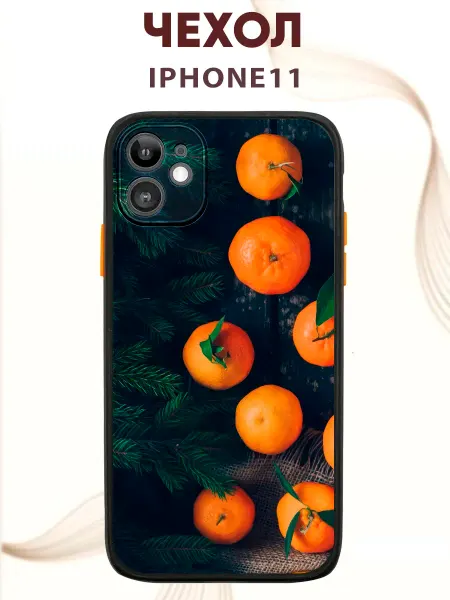 PRINTberries Чехол на IPHONE 11 с принтом мандарин