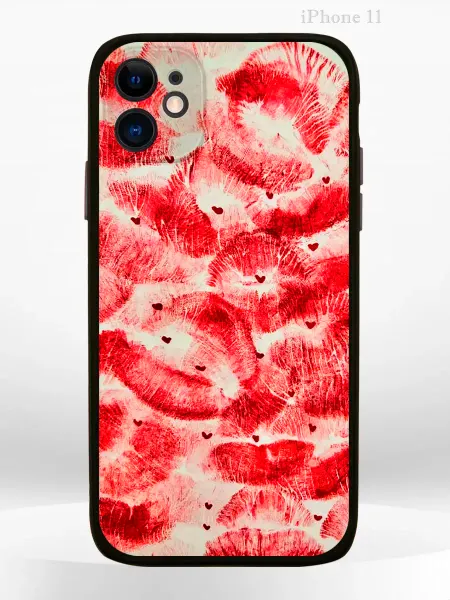 PRINTberries Чехол на iPHONE 11 с принтом поцелуи
