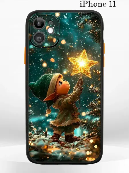 PRINTberries Чехол на iPhone 11 с принтом новогодний эльф