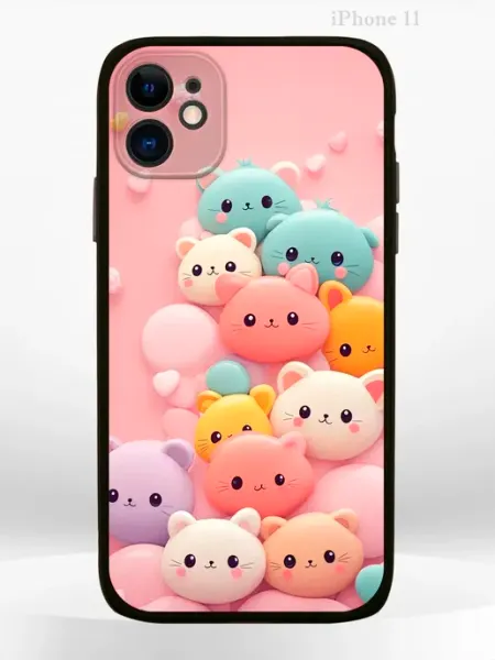 Чехол на iPHONE 11 с принтом котики