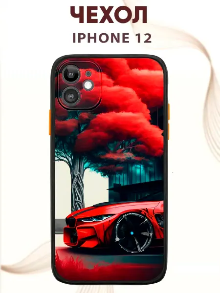 PRINTberries Чехол на IPHONE 12 с принтом машина BMW