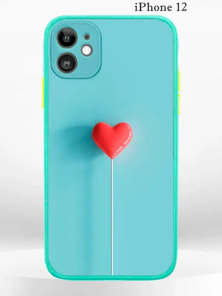 PRINTberries Чехол на iPHONE 12 с принтом сердечко Chupa Chups