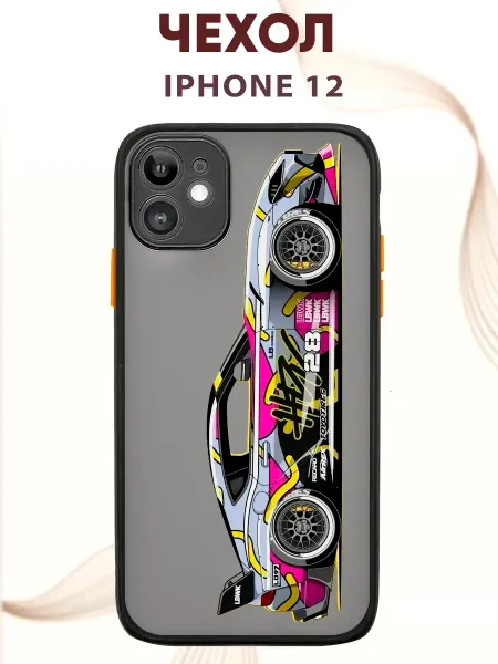 PRINTberries Чехол на IPHONE 12 с принтом машина LBWK
