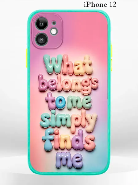 PRINTberries Чехол на IPHONE 12 с принтом надпись