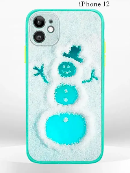 PRINTberries Чехол на iPHONE 12 с принтом снеговик