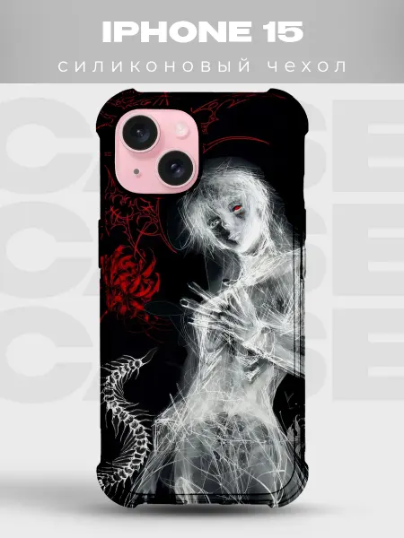 PRINTberries Чехол на iPhone 15 аниме готика тёмный