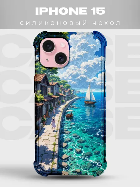 PRINTberries Чехол на iPhone 15 аниме арт океан