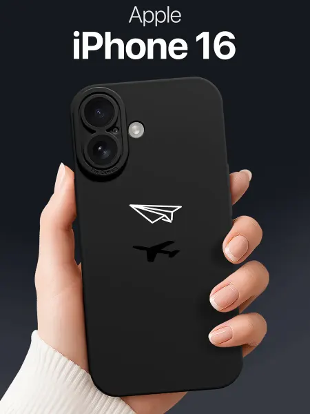SCDesign Чехол на iPhone 16 с бумажным самолетом