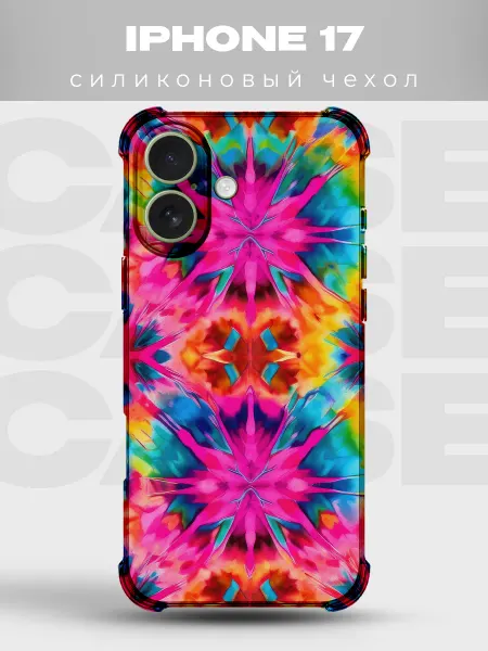 PRINTberries Чехол на iPhone 17 дизайн Тай-дай