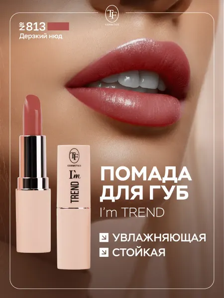 TF COSMETICS Помада для губ увлажняющая стойкая, тон 813