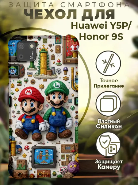 PRINTberries Чехол на HONOR 9S HUAWEI Y5P с принтом мультик марио