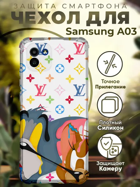 PRINTberries Чехол на SAMSUNG A03 с принтом том и джери луи