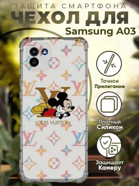 PRINTberries Чехол на SAMSUNG A03 с принтом микки маус луи