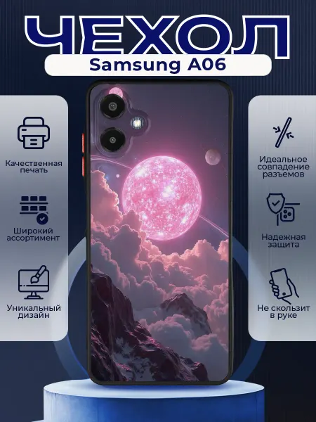 PRINTberries Матовый чехол на SAMSUNG A06 диско шар