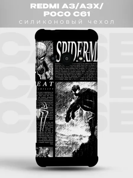 PRINTberries Чехол на Redmi A3 A3X Человек-паук Нуар комикс spider noir