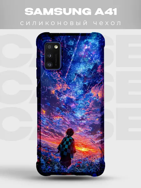 PRINTberries Чехол на Samsung A41 Танджиро Клинок рассекающий демонов неб