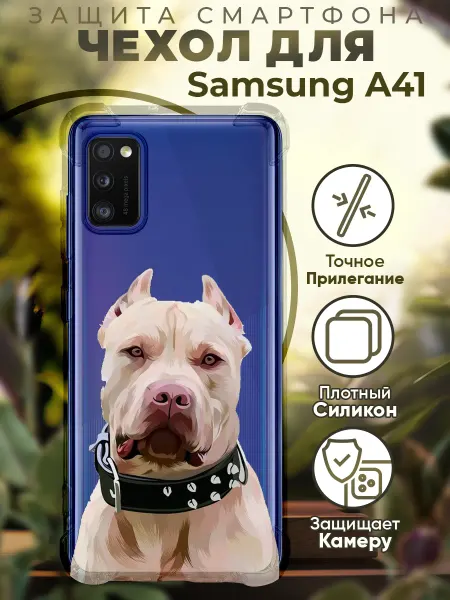 PRINTberries Чехол на SAMSUNG A41 с принтом питбуль