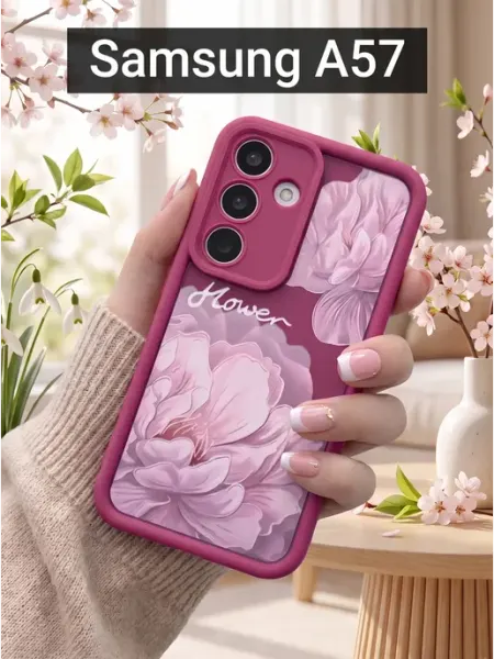 Good Luck Clover Чехол на Samsung A57 Цветочки Прозрачные