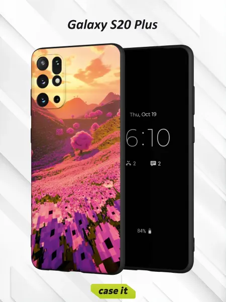 Case it Чехол на Samsung S20+с принтом Пиксельные поля