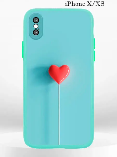 PRINTberries Чехол на iPHONE XS X с принтом сердечко Chupa Chups