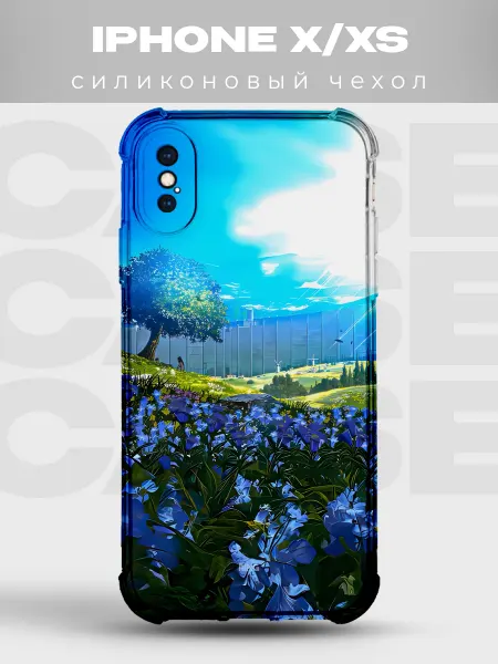 PRINTberries Прозрачный чехол на iPhone X XS с принтом аниме