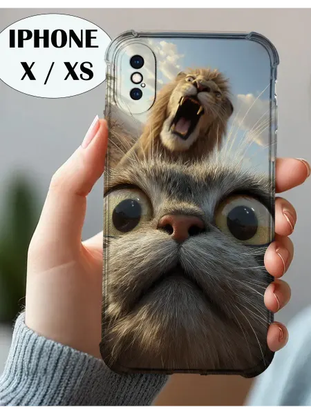 PRINTberries чехол на iPhone X XS с принтом кот